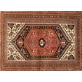 thumbnail image 1 of Ahgly Company Machine Washable Indoor Rectangle Traditional Saffron Red Area Rugs, 5' x 8', 1 of 7