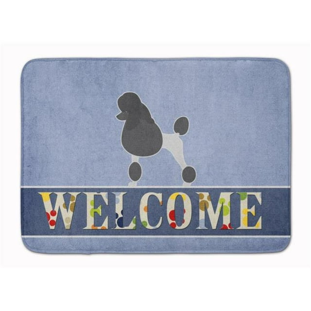 Carolines Treasures BB5543RUG Poodle Welcome Machine Washable Memory Foam Mat