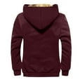 thumbnail image 3 of GrmtClth Mens Winter Jacket Fleece Lined Full-Zip Outwear Casual Drawstring Hooded Jackets Coat Loose Fit Warm Jackets with Pockets Red 6XL, 3 of 3