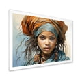 thumbnail image 2 of Designart "Somali Bantu Woman Portrait from Africa I" People Framed Wall Art Decor - Global Blue African Tribal Entryway Framed Wall Art, 2 of 6