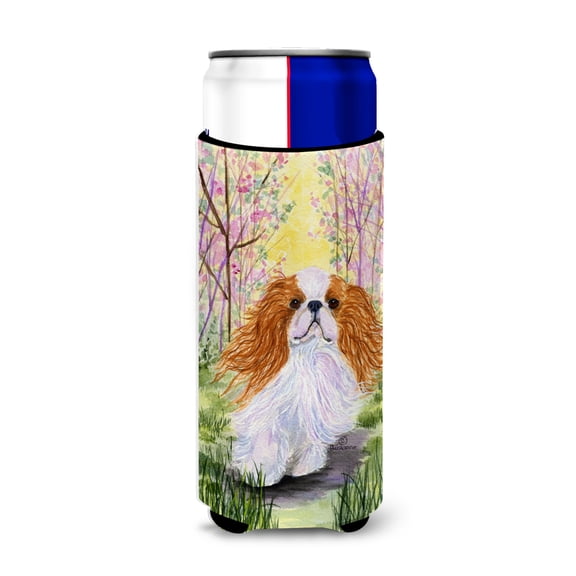 Caroline's Treasures SS8613MUK English Toy Spaniel Ultra Hugger for slim cans, Slim Can, multicolor