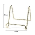 thumbnail image 3 of HOHIYA Plate Stands Display Gold Small Easel Rack Dish Holder Metal Twist Wire 3inch 6pcs, 3 of 3