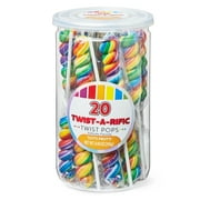 Hilco Twist-a-Rific Tutti Frutti Flavored Rainbow Twist Lollipops, 20 Count, Allergens Not Contained