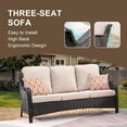 thumbnail image 5 of Ovios 2 Pieces Outdoor Patio Furniture with Sofa Wicker Patio Sectional with Loveseat for Backyard, 5 of 6