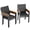Black, variant on TLGREEN Patio Dinning Chairs Set of 4, Stackable Aluminum Chair with Quilted Textilene & WPC Handrail, All Weather Outdoor Chair for Patio, Balcony, Poolside & Restaurants, Gray