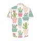 thumbnail image 4 of Camisas de Manga Larga para los Hombres Impreso Botón Turndown Collar Blusa, Casual Y Versátil Hombre Manga Corta Botón Abajo Camisas, 4 of 4