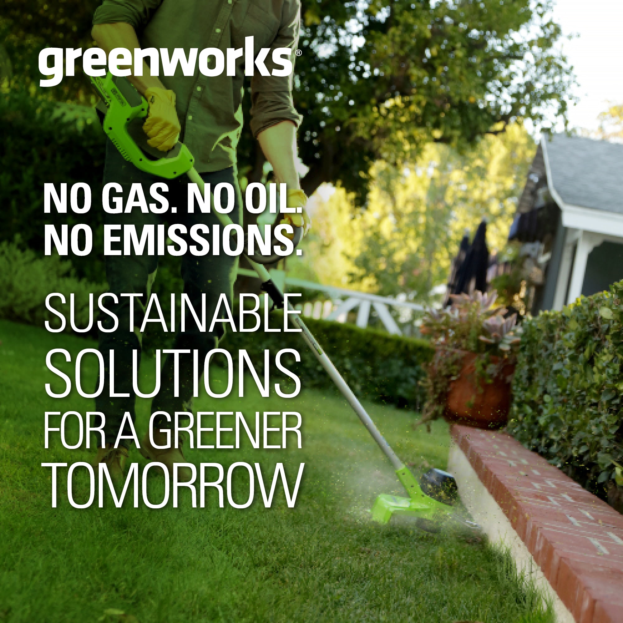Greenworks 40V 12" String Trimmer with 2.0 Ah Battery & Charger 2101602