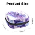 thumbnail image 2 of Sanitary Napkin Storage Bag for Girls Women, Portable First Period Pads Bag Tampons Holder Girls Travel Makeup Bag, Large Capacity Purple Lilac Butterflies, 2 of 6