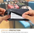 thumbnail image 5 of Epicgadget (2 Pack) Luggage Tag, PU Leather Tag Travel Address Label Holder with Privacy Cover Suitcase Identifier for Cruise, Airplane, and Traveling (Black), 5 of 5