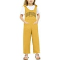 thumbnail image 2 of Girls Jumpsuits Overalls Yellow Loose Rompers Summer Clothes for Teens Girls' Fashion 5-6 Years Girls Fashion, 2 of 5