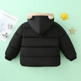 thumbnail image 4 of Kids Bear Ears Puffer Hooded Coat Winter Warm Cotton Padded Jacket For Baby Boys Girls- Black, 4 of 8