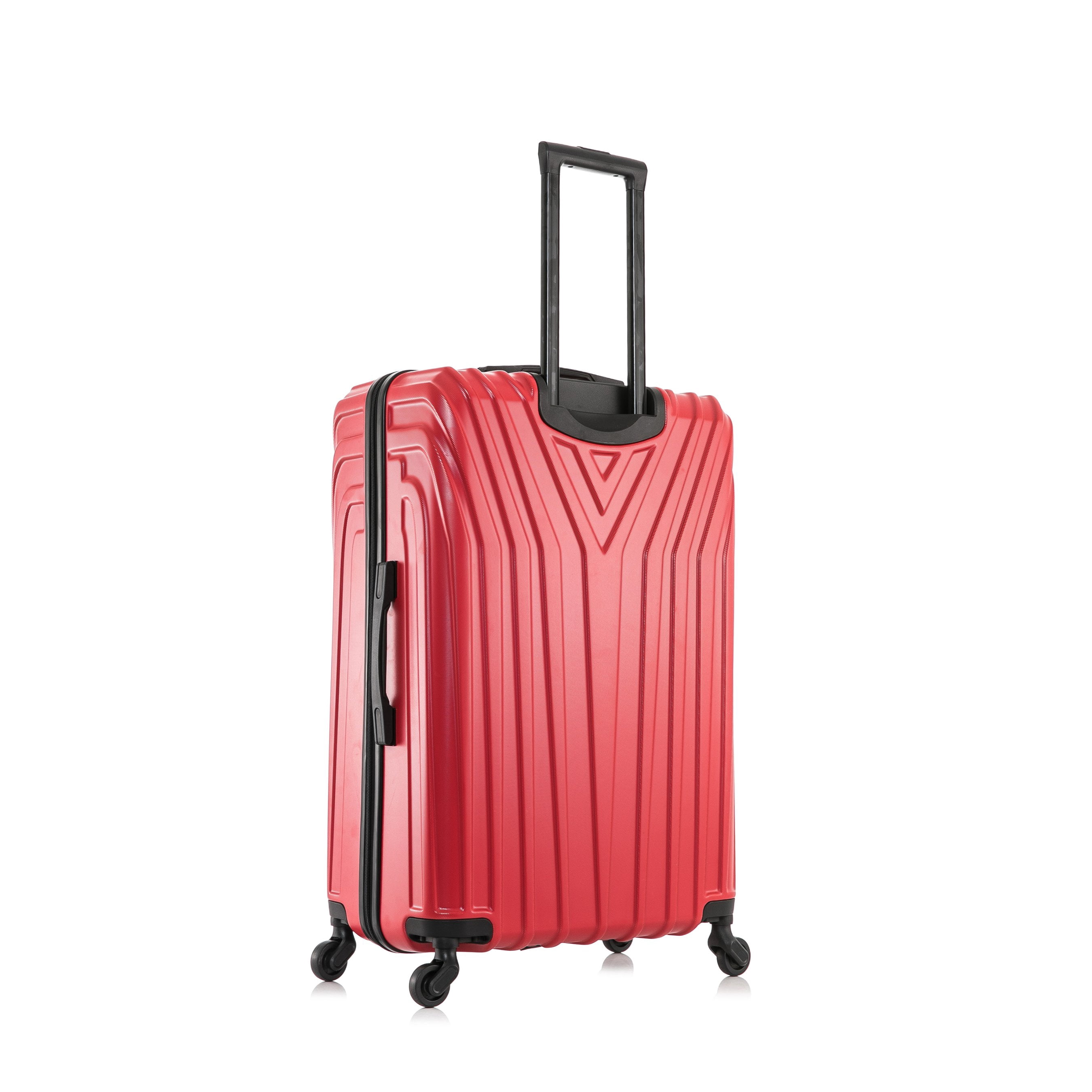 InUSA Vasty 3-Piece Hardside Luggage Sets with Spinner Wheels, Handle, and Trolley, (20"/24"/28"), Red