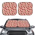 thumbnail image 2 of Fotbe Cute Strawberry 2-Piece Car Windshield Sun Shade | Sun Blocker for Car Windshield | Foldable Automotive Interior Accessories for Sun Protection-Small, 2 of 7