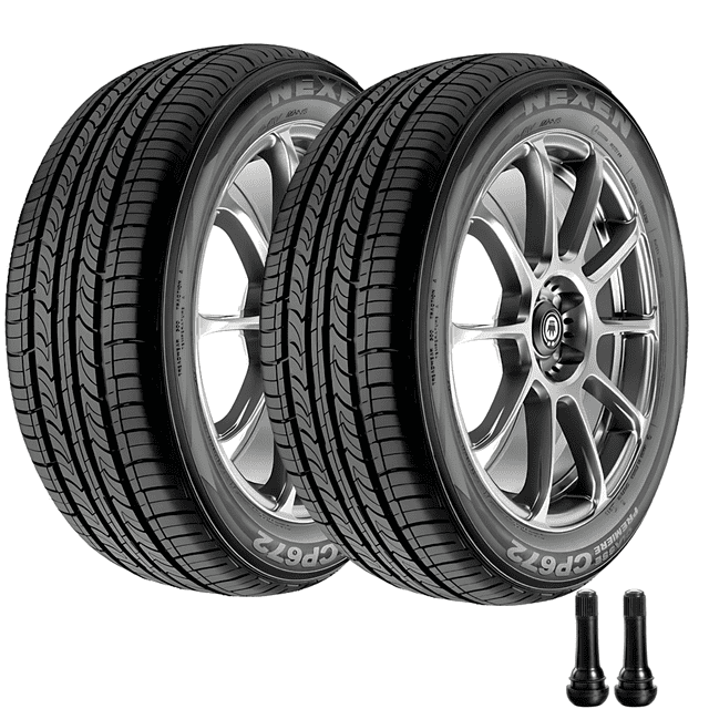 kit de 2 llantas 19555r16 nexen cp672 original para kia rio