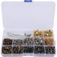 thumbnail image 1 of Kit de remaches de cuero de 363 piezas, remaches de latón de 2 tapas dobles, tachuelas de cuero con herramientas de ajuste para reparación de cuero y manualidades, 1 of 4