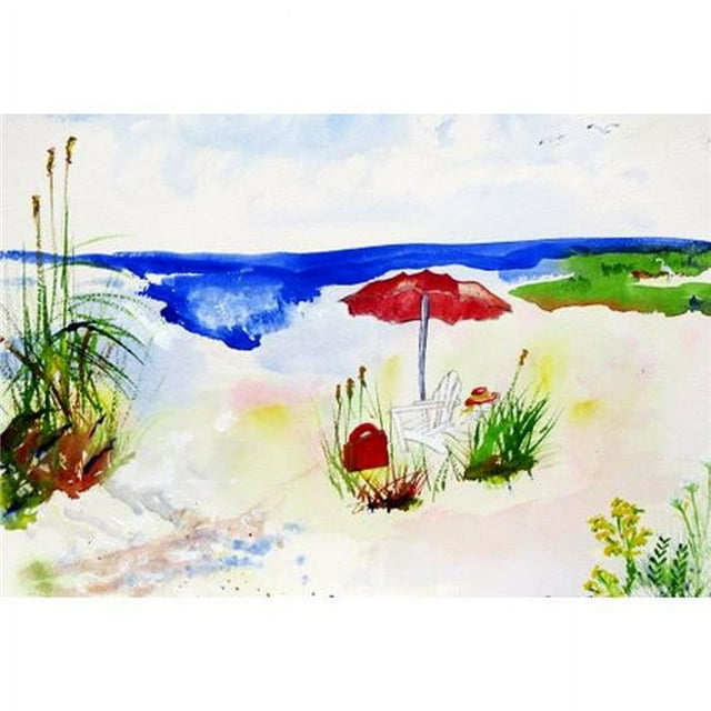 Betsy Drake TP380 24 x 30 Po Parapluie de Plage Rouge Suspendu à l'Extérieur