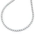 thumbnail image 3 of 14K White Gold Round Diamond Tennis Chain 3mm Martini Set 18" Necklace 3.75 CT., 3 of 7