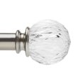 thumbnail image 3 of Hometrends Facetted Acrylic Ball 1" Drapery Rod Set 60-144" Nickel, 3 of 3