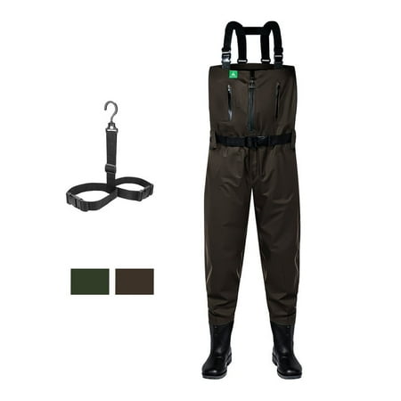 Ghosthorn Chest Waders for Men Women with Insulated Boots Nylon/PVC Waterproof Fishing Waders Bootfoot Duck Hunting Waders