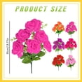 thumbnail image 2 of Artificial Flowers,6 Heads Artificial Rose Bouquet 35cm Rose Plastic Arrangement For Dining Table Home Wedding Centerpiece Decor Multi Colors Available, 2 of 7
