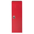 thumbnail image 3 of Costway 48" Kid Locker Coffre-Fort de Rangement pour Enfants Casiers Métalliques à un Niveau Clé Rouge, 3 of 4