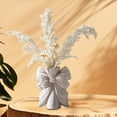 thumbnail image 1 of Florero de cerámica, florero decorativo, decoración de lazo, accesorio Floral, planta artesanal, contenedor de flores para estantería, sala de estudio, 1 of 10