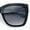 Black - Smoke, variant on Womens Chic Thick Horn Cat Eye Elegant Thin Arm Plastic Sunglasses Black - Smoke