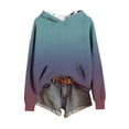 thumbnail image 5 of Gradient Pullover for Women Casual Long Sleeve Athletic Fuzzy Pocket Sweatshirts Holiday Outdoor Daily Basic Outfits, 5 of 6