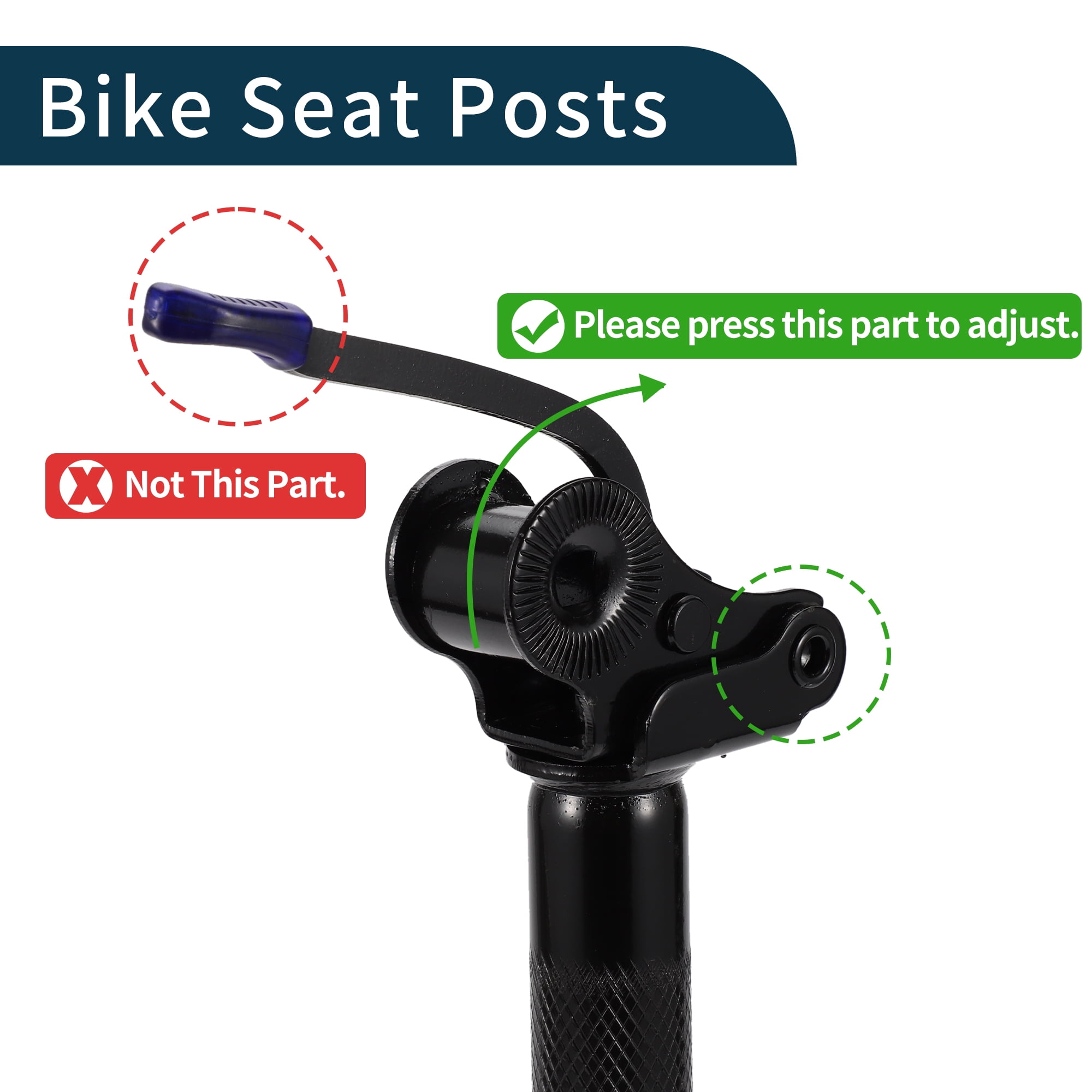 Unique Bargains Bike Seat Post Electric Bicycles Anti-Theft Locking 27.2x300mm Steel