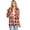 Terracotta, variant on Women's Cozy Soft Sherpa Teddy Coat Plaid Shacket (S, Khaki)