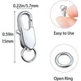 thumbnail image 4 of MENKEY 15pcs Silver Lobster Claw Clasp with Closed Rings for Necklaces, Bracelet, Jewelry Making ( 0.59 x 0.22 inch, 15 x 5.7 mm), 4 of 5