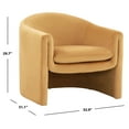 thumbnail image 3 of SAFAVIEH Couture Laylette Modern Velvet Solid Accent Chair, Pumpkin Orange, 3 of 8