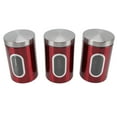 thumbnail image 2 of Kitchen Storage Containers, Convenient Compact Durable Wearable Food Storage Jars  For Restaurant Red 3pcs,Green 3pcs,Brown 3pcs,Stainless Steel Color 3pcs, 2 of 8