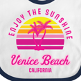 thumbnail image 4 of Inktastic Summer Enjoy the Sunshine Venice Beach California in Pink Boys or Girls Baby Bib, 4 of 4