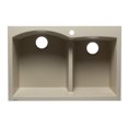 thumbnail image 6 of ALFI brand AB3320DI-B Biscuit 33" Double Bowl Drop In Granite Composite Kitchen Sink, 6 of 11