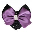 thumbnail image 1 of Pinza de cabellero de cabellero Redecilla Neta Cubierta Bowknot Accesorio Cristal para Mujeres Púrpura Hugo Redecilla de pelo, 1 of 9