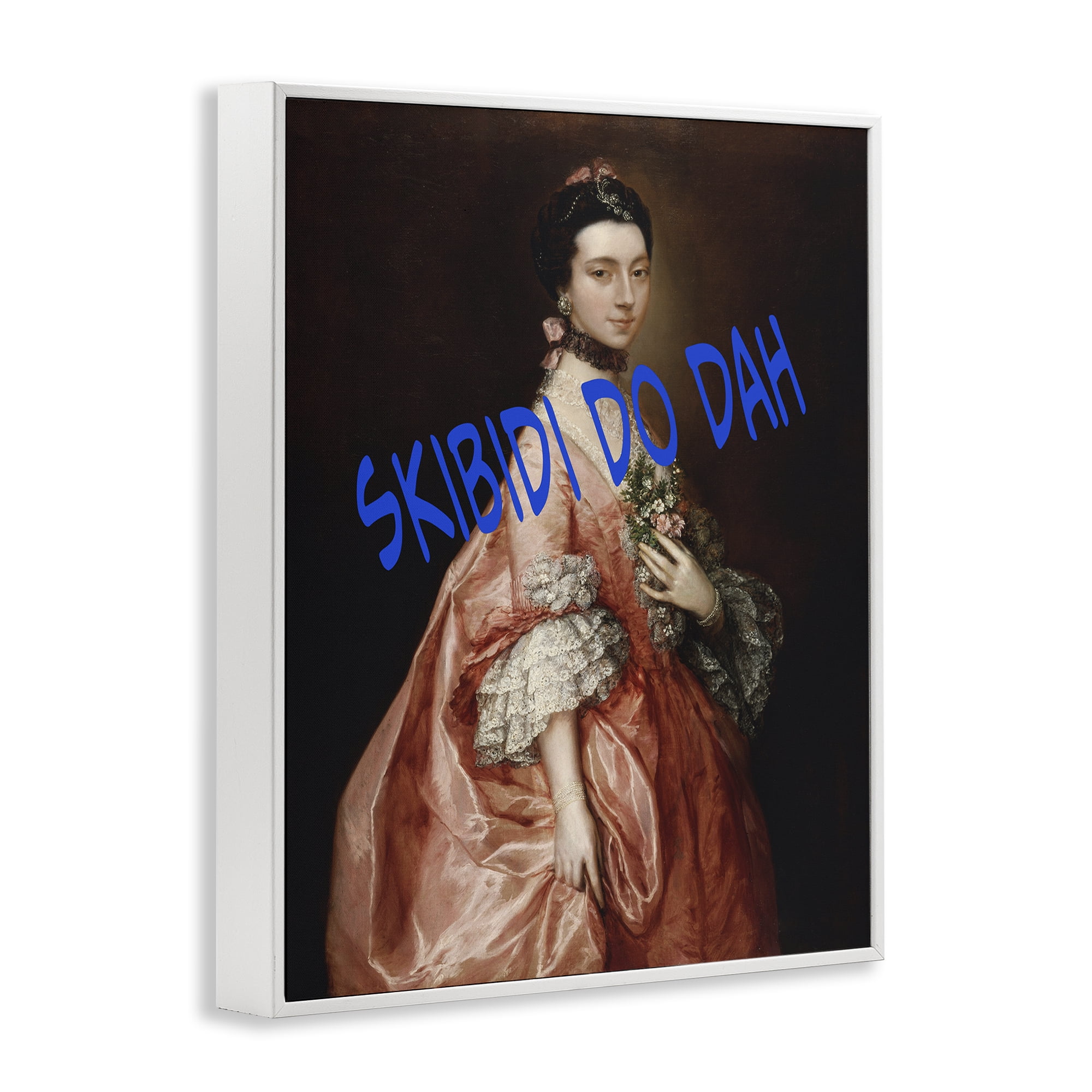 Stupell Industries Iconic Skibidi Do Dah White Framed Giclee Art, design by Grotto Studios