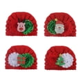thumbnail image 4 of Odeerbi Toddler Headbands Baby Boys Girls Cute Flower Headbands Children Christmas Tree Santa Claus Knitting Headdress Hair Band Hair Accessories Green, 4 of 5