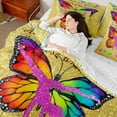 thumbnail image 4 of Homewish Teenagers Girls Gradient Flying Butterflies Twin Bedding Sets 7-Piece,Girly Dance Gymnastics Bedding Comforter Set Microfiber,Bling Glitter Breathable Sheet Sets,Lightweight Room Decor, 4 of 8