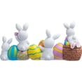 thumbnail image 5 of Easter Bunny Eggs with The Word Easter Resin Centerpiece Decor 4 Rabbits Bunny & Egg Tabletop Easter Figuring for Easter Home and Office Easter Decoration, 5 of 5