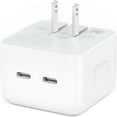 thumbnail image 1 of HLONK 35W Dual USB-C Charger Block  PD 3.0 Fast Compact Power Adapter for 14 Pro Max/14 Pro/13, 1 of 8