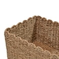 thumbnail image 6 of happimess Arden Coastal Cottage Seagrass Scalloped Rectangular Organizing Storage Baskets, Natural (Set of 3), BSK2013A-3SET, 6 of 8