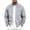 Gray, variant on Men's Faux Suede Bomber Jacket Full Zip Ribbed Collar Side Pockets Casual Fall Outerwear