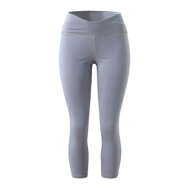 adviicd Yoga Pants For Women Yoga pants Womens Biker Yoga pants Crossover  Summer Inseam High Waisted Workout Running long Pants Grey XL 