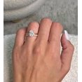 thumbnail image 3 of Jewelerix Oval Cut Moissanite Bridal Set for Women, 2 Carat Solitaire Engagement Ring with Matching Pavé Wedding Band, 14K Rose Gold Vermeil Band, 3 of 7
