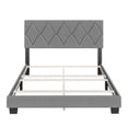 thumbnail image 5 of Skyline Decor Upholstered Linen Platform Bed, Full, Gray, 5 of 5