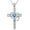 December(Blue Topaz), variant on AOBOCO Stethoscope Cross Pendant Necklace Nursing Stethoscope Neckalce Graduation Gift for Women