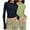 Black, variant on Diufon 2pc Womens Long Sleeve Tops Casual Solid Color Crop Tops Round Neck Pullover Tops