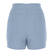 cocolona Womens Summer High Waist Hip Lift Shorts Workout Running Yoga Shorts Casual Solid Color Beach Shorts with Pockets
