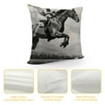 thumbnail image 4 of PHYHOO  Linen Throw Pillow Covers African Art Horse Livingroom Decorative Pillow Cases Home Decor Square Pillowcases ( EH-Horse) White, 4 of 5